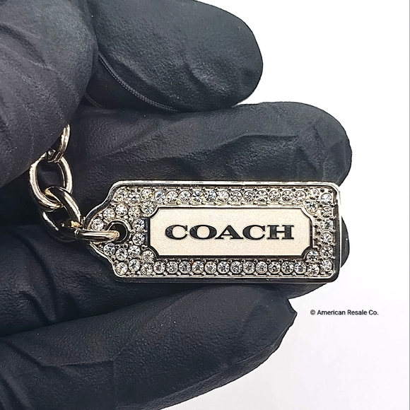 NWT COACH Vintage LOZ Pave Lanyard Diamond Keychain FOB Purse Charm #8865 - Picture 6 of 9